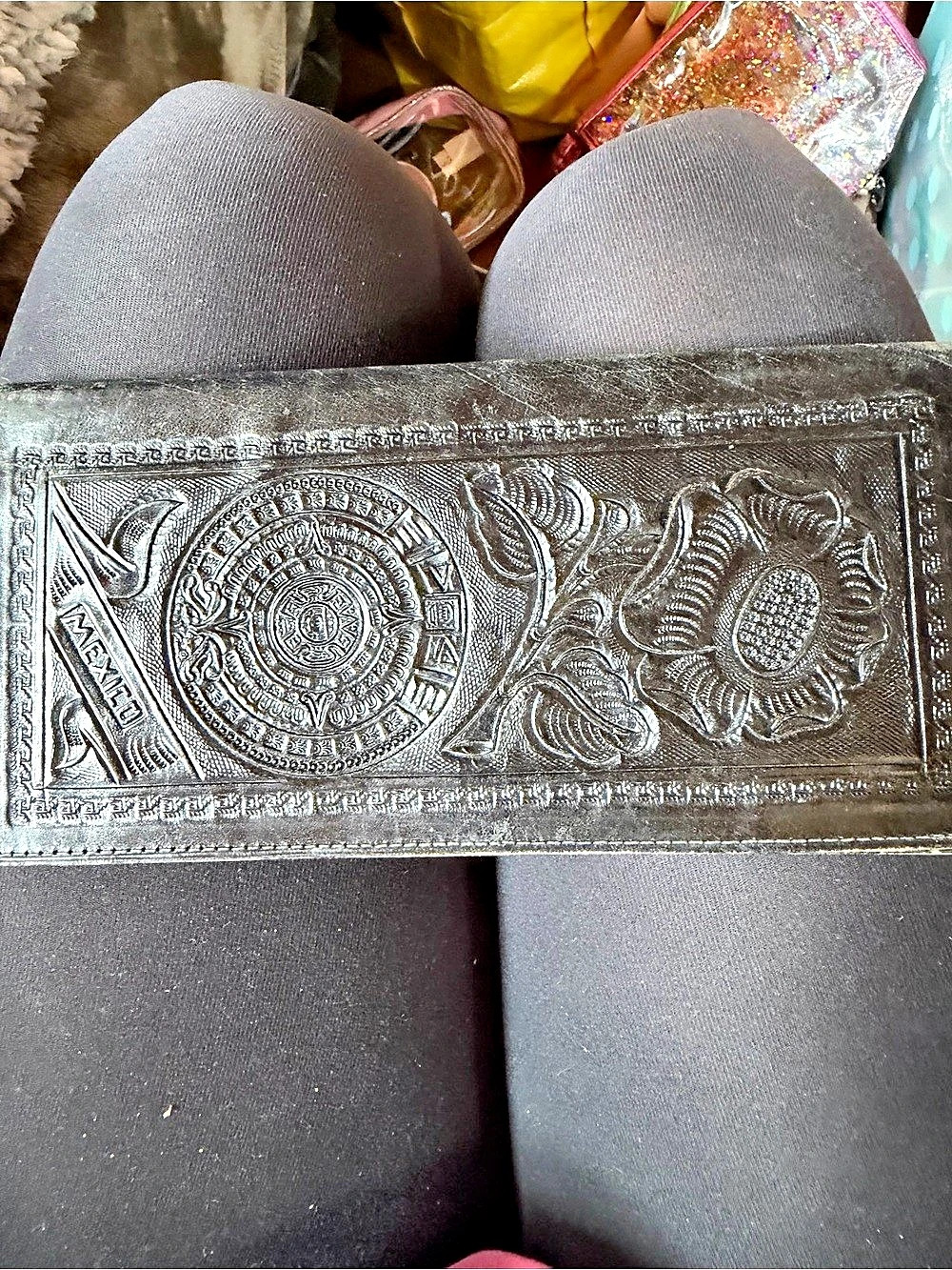 Embossed Wallet in Black